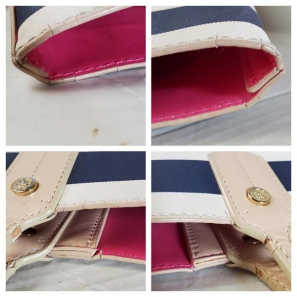 Spartina 449 Large Tote Bag Shoulder Handbag Purse Navy Cream Women's Woman's - Picture 11 of 14